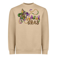 Mushroom mardi gras fleur de lis and beads Heavyweight Sweatshirt - RanaPortraitStore