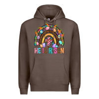 Coffee He Is Risen Rainbow Premium Hoodie - BundleAndBundleShop