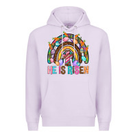 Lilac He Is Risen Rainbow Premium Hoodie - BundleAndBundleShop