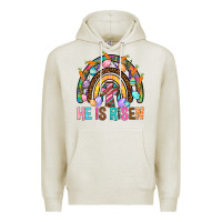 Oatmeal Heather He Is Risen Rainbow Premium Hoodie - BundleAndBundleShop