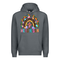 Rock He Is Risen Rainbow Premium Hoodie - BundleAndBundleShop