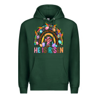 Sports Green He Is Risen Rainbow Premium Hoodie - BundleAndBundleShop