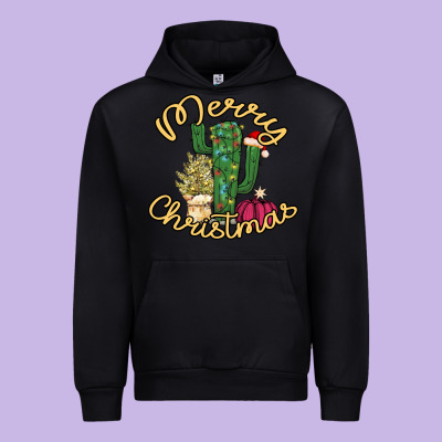Merry Christmas Cactus Urban Hoodie Designed By Bettercallsaul
