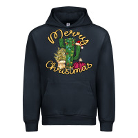 Navy Merry Christmas Cactus Urban Hoodie - Bettercallsaul