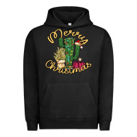 Pigment Black Merry Christmas Cactus Urban Hoodie - Bettercallsaul