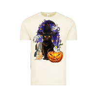 Vintage Arctic Halloween Cat and Pumpkin Vintage Tee - texasbilliewilder
