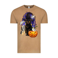 Vintage Camel Halloween Cat and Pumpkin Vintage Tee - texasbilliewilder