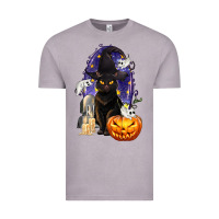 Vintage Zinc Halloween Cat and Pumpkin Vintage Tee - texasbilliewilder