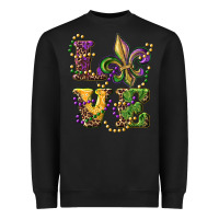 Black love fleur de lis Heavyweight Sweatshirt - RanaPortraitStore