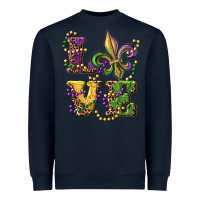 Navy love fleur de lis Heavyweight Sweatshirt - RanaPortraitStore