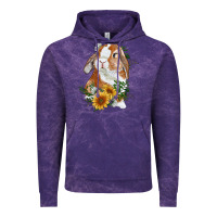 Cloud Purple Bunny With Sunflowers Vintage Hoodie - RanaPortraitStore