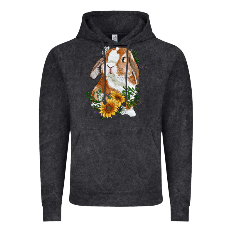 Bunny With Sunflowers Vintage Hoodie by RanaPortraitStore | Teevron