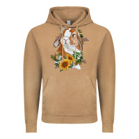 Vintage Camel Bunny With Sunflowers Vintage Hoodie - RanaPortraitStore