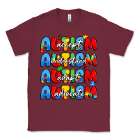 Burgundy autism accept understand adopt advocate Classic Tee - JahusDesignShop