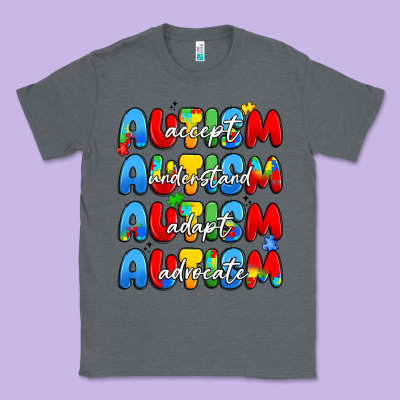 Autism Accept Understand Adopt Advocate Classic Tee Designed By Jahusdesignshop