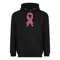 Black breast cancer ribbon Heavyweight Hoodie - MaliasSmallBusiness