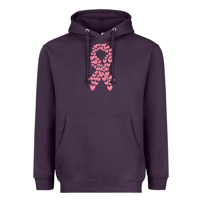 Breast Cancer Ribbon Heavyweight Hoodie by MaliasSmallBusiness | Teevron