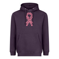 Plum breast cancer ribbon Heavyweight Hoodie - MaliasSmallBusiness