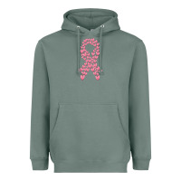 Sage breast cancer ribbon Heavyweight Hoodie - MaliasSmallBusiness