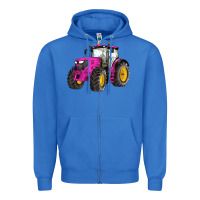True Royal western farm tractor pink Zipper Hoodie - Artiststas