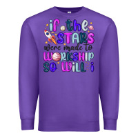 Purple if the stars were made to worship so will i Premium Sweatshirt - MaliasSmallBusiness