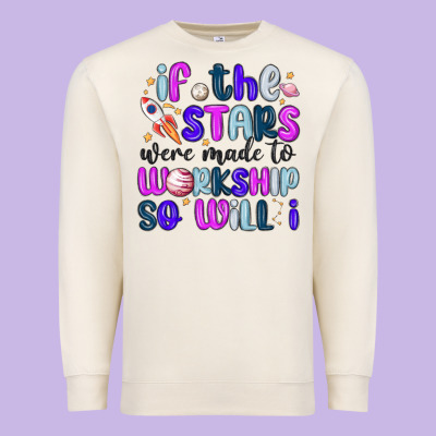 If The Stars Were Made To Worship So Will I Premium Sweatshirt Designed By Maliassmallbusiness