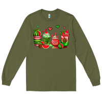 Army Green watermelon coffee cups Long Sleeve Tee - AdoDesignShop