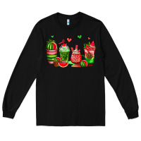Black watermelon coffee cups Long Sleeve Tee - AdoDesignShop