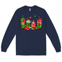 Navy watermelon coffee cups Long Sleeve Tee - AdoDesignShop