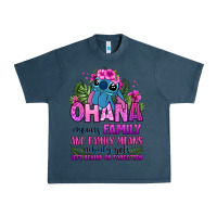 Midnight Navy ohana means family Urban Heavy Tee - Zillion Design Studio