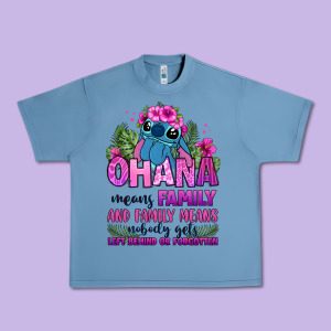 Ohana Means Family Urban Heavy Tee Designed By Zillion Design Studio