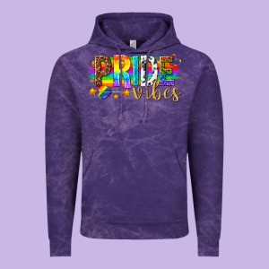Pride Vibes Vintage Hoodie Designed By Texasbilliewilder