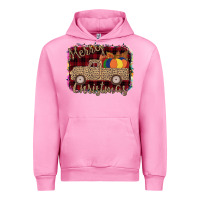 Fuchsia Pink Merry Christmas Truck Urban Hoodie - Bettercallsaul