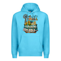 Ocean Blue Just A Small Town Girl Windmill Premium Hoodie - BundleAndBundleShop