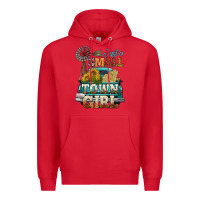 Red Just A Small Town Girl Windmill Premium Hoodie - BundleAndBundleShop