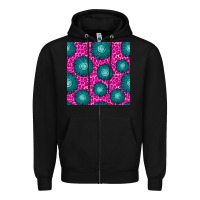 Black floral pink leopard seamless pattern Zipper Hoodie - BundleAndBundleShop