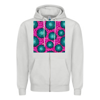Dove Grey floral pink leopard seamless pattern Zipper Hoodie - BundleAndBundleShop