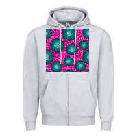 Heather Grey floral pink leopard seamless pattern Zipper Hoodie - BundleAndBundleShop