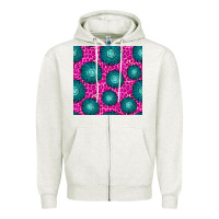 Oatmeal Heather floral pink leopard seamless pattern Zipper Hoodie - BundleAndBundleShop