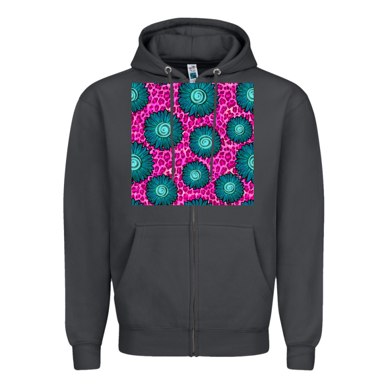 Floral Pink Leopard Seamless Pattern Zipper Hoodie by BundleAndBundleShop | Teevron