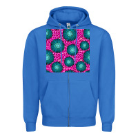 True Royal floral pink leopard seamless pattern Zipper Hoodie - BundleAndBundleShop
