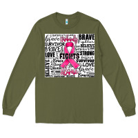 Army Green breast cancer nobody fights alone Long Sleeve Tee - JahusDesignShop