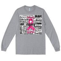 Heather Grey breast cancer nobody fights alone Long Sleeve Tee - JahusDesignShop