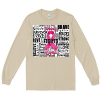 Mushroom breast cancer nobody fights alone Long Sleeve Tee - JahusDesignShop