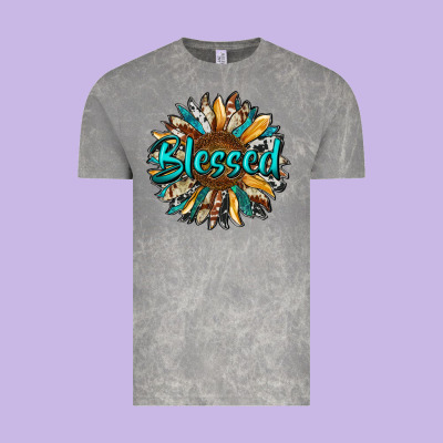 Blessed Sunflower Vintage Tee Designed By Ranaportraitstore