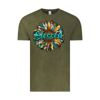 Vintage Olive blessed sunflower Vintage Tee - RanaPortraitStore