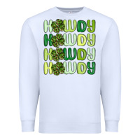 White howdy st patrick s day Premium Sweatshirt - MaliasSmallBusiness