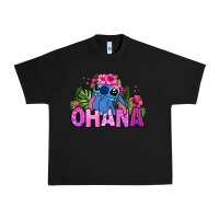 Black ohana stitch Urban Heavy Tee - Zillion Design Studio