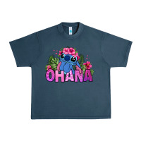 Midnight Navy ohana stitch Urban Heavy Tee - Zillion Design Studio