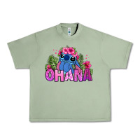 Oil Green ohana stitch Urban Heavy Tee - Zillion Design Studio